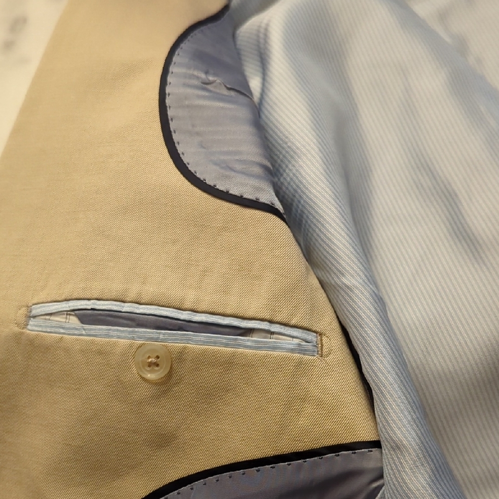 Banana Republic Tailored Slim Fit Tan Suit 32/30 Pants 40R Jacket - Picture 9 of 13